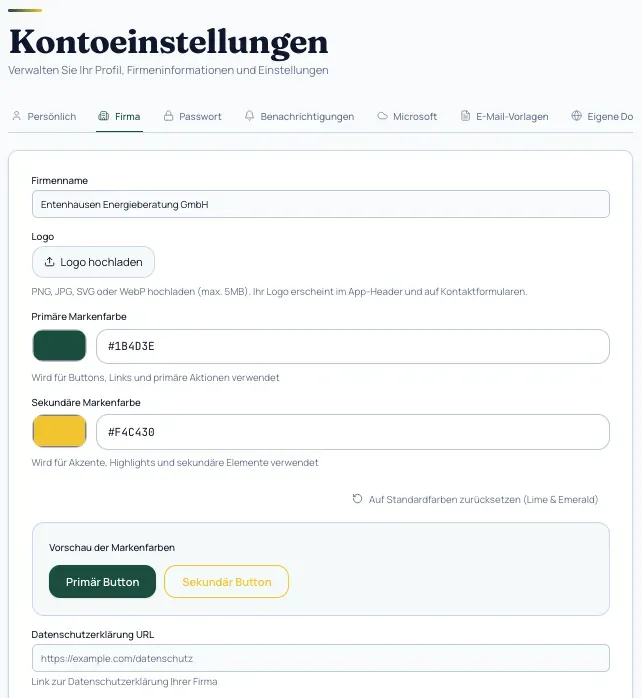 Individuelles Branding der Benefit App