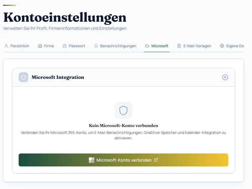 Microsoft-Integration der Benefit App